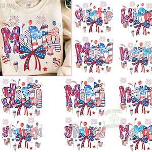 American Mama 4th of July PNG Bundle, Patriotic Shirt Design (Digital Download)