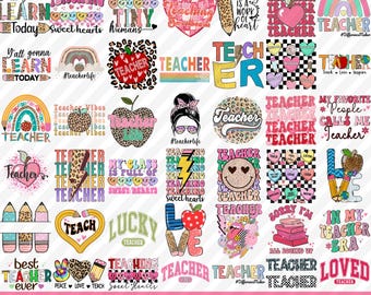 Retro Teacher Png bundle, teacher bundle png, Teacher Sublimation, Teacher life png, Teacher Bundle, Teacher Appreciation, png for shirts