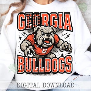 Bulldogs Game Day PNG, School Spirit Bulldog Mascot Sublimation, Football Cheer Team Design, Sports Clipart for Shirts & Tumbler