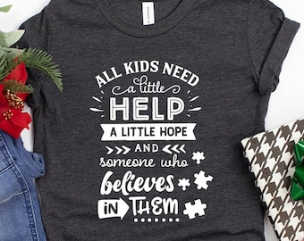 Kids Graphic T-Shirt: Help, Hope, and Beliefs - Cotton Blend