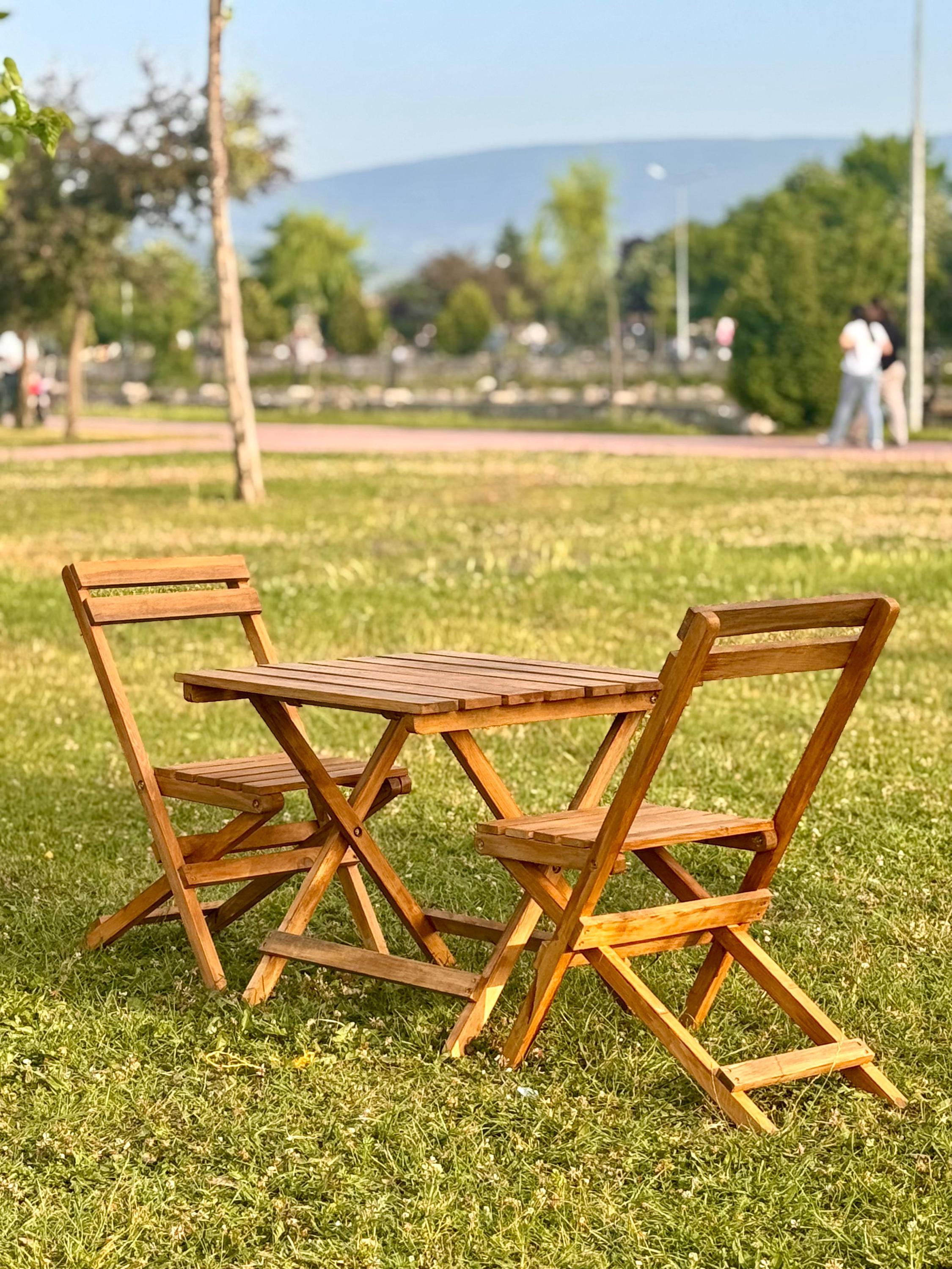Handmade Foldable Pine Wood Outdoor Table: Rustic Patio, Picnic