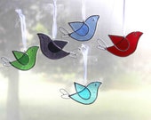 Stained Glass Bird Suncatchers, Boho Decor, , Home Decor, Home Accents