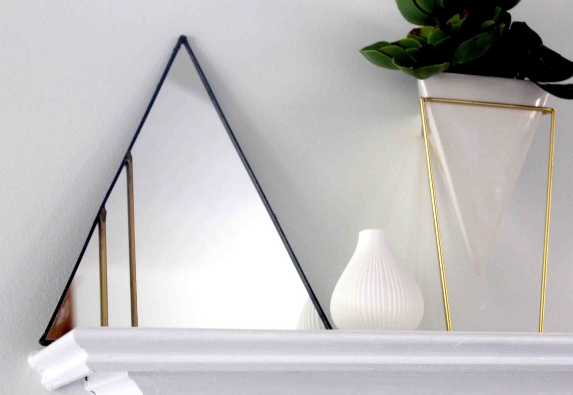 Modern Geometric Triangle Wall Mirror Contemporary mirror Etsy