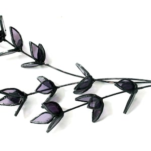 Stained Glass Lavender Stems Handcrafted Floral Décor Perfect Gift for Plant Lovers Home Decor Accents Unique Floral Gift Lavender Bouquet image 2