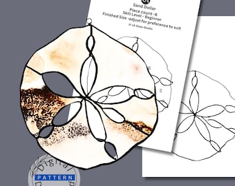 Stained Glass Sand Dollar Pattern, Beginner DIY Window Decor (Digital Download)