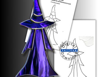 Witch Stained Glass Pattern, Halloween Witch Template, Stained Glass Suncatcher Pattern, Instant Download PDF