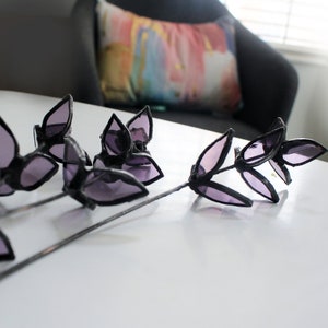 Stained Glass Lavender Stems Handcrafted Floral Décor Perfect Gift for Plant Lovers Home Decor Accents Unique Floral Gift Lavender Bouquet image 7