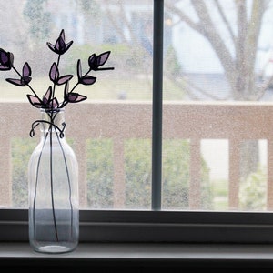 Stained Glass Lavender Stems Handcrafted Floral Décor Perfect Gift for Plant Lovers Home Decor Accents Unique Floral Gift Lavender Bouquet image 8