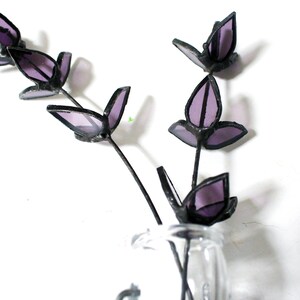 Stained Glass Lavender Stems Handcrafted Floral Décor Perfect Gift for Plant Lovers Home Decor Accents Unique Floral Gift Lavender Bouquet image 9