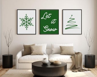 Let It Snow Christmas Wall Art