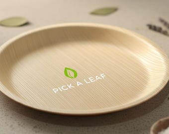 Areca Palm Leaf Plates: Biodegradable Dinnerware (10/pcs)