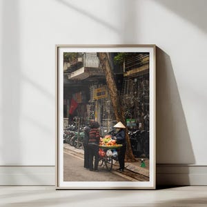 Vietnamese Street Food Fruit Bike Print, Hanoi, Vietnam | Street Photography | Printable Wall Art | Digital Download Gift | Vietnam Photo