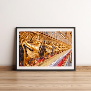Thai Temple Interior, Bangkok, Thailand | Street Photography | Printable Home Decor | Digital Download Gift | Backpacking Gift