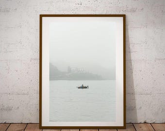 Ha Long Bay, minimalist boat, Vietnam | Street Photography | Printable Wall Art | Digital Download Gift | Hanoi Print