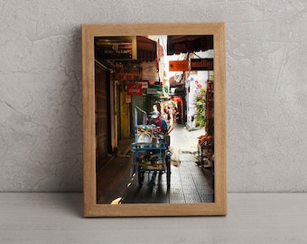 Street Vendor Market, Chinatown Bangkok, Thailand | Street Photography | Printable Wall Art | Digital Download Gift | Bangkok Travel