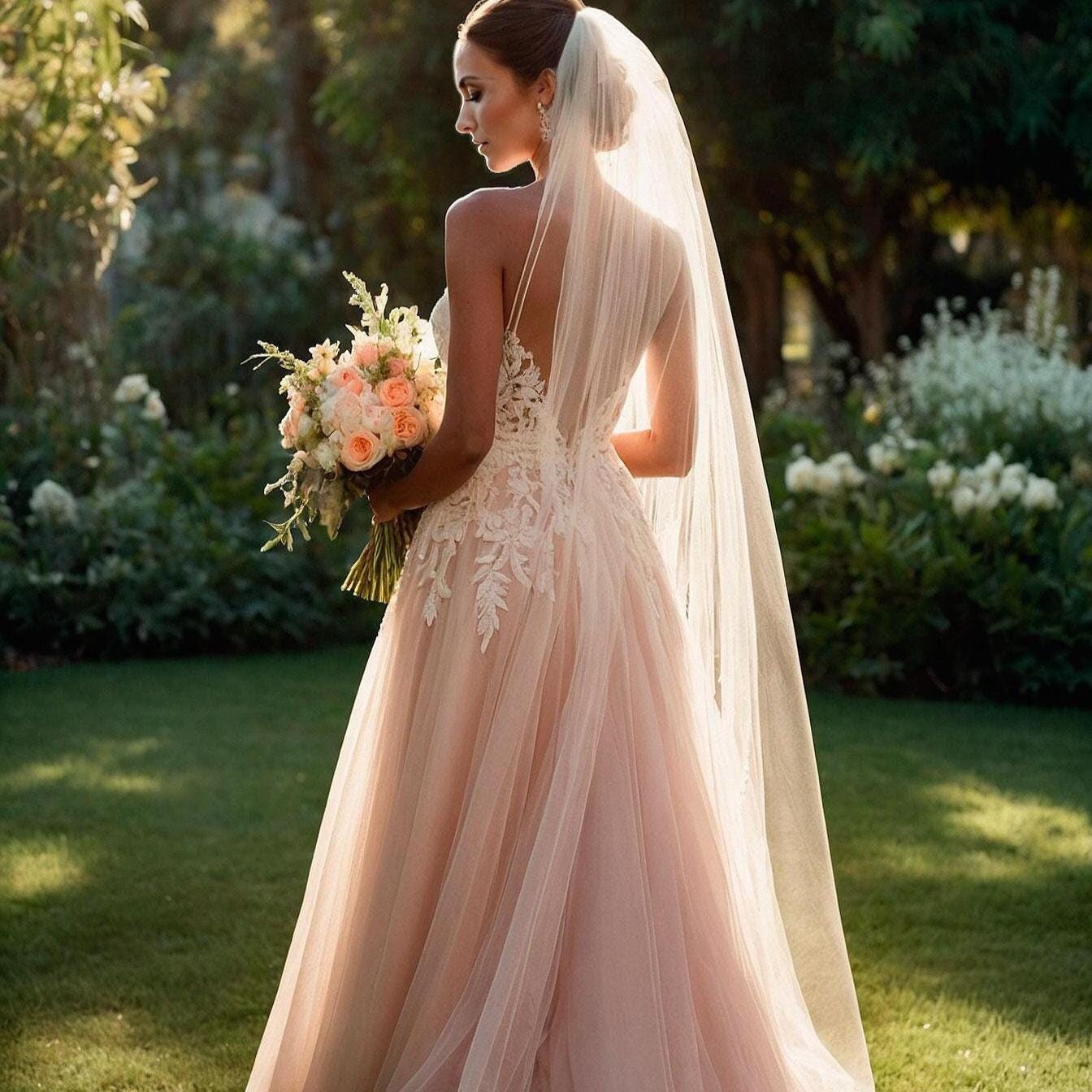 Pink Tulle Veil - Etsy