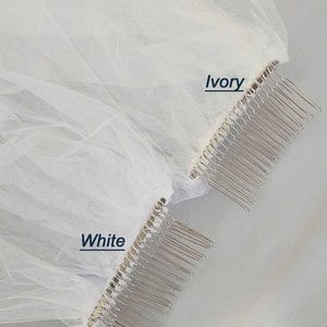 Pearl Wedding Bridal Veil Metal Comb Custom Made  New F07 main image 0