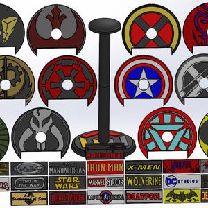 Anpassbarer Helmständer + Wandhalterung, Vorteilspaket, 3D druckbare Dateien, STLs für das Cosplay-Display