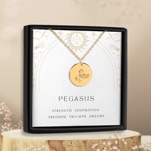 Collar de Pegaso, Colgante de Pegaso, Colgante de Caballo Alado, Joyas de Pegaso, Collar Ecuestre, Colgante de Ala de Oro, Collar de Unicornio, Para Ella
