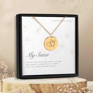 Collana mia sorella, collane per sorelle, regalo per sorelle, collana per sorella maggiore, collane per sorelle, gioielli per sorelle, regalo di compleanno per sorelle