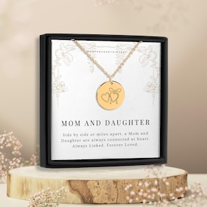 Collar de mamá e hija, collar para mi mamá, collar de hija de mamá, collar grabado para mamá, collar del día de la madre, día de la madre