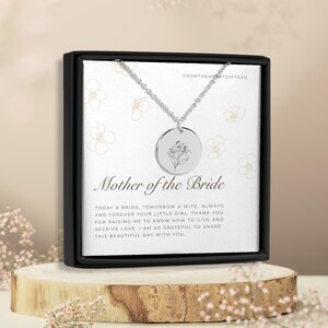 Regalo per la madre della sposa dalla figlia, regalo di nozze per i genitori, regali per la madre della sposa, collana per la madre della sposa, bomboniere