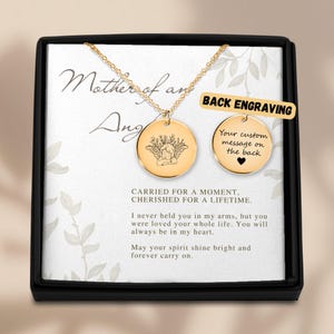 Miscarriage Necklace, Mother of an Angel Necklace, Angel Wing Necklace, Mama of an Angel, Stillborn Necklace, Child Loss Charm