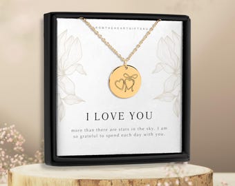 I Love You Necklace – Romantic Heart Jewelry, Gift for Soulmate