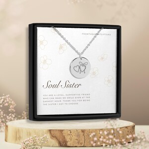 Seelen Schwester Halskette, zweite Schwester, Schwester Geschenk, unbiologische Schwester, Soul Sister Schmuck, Sentimental Geschenk für die beste Freundin, BFF