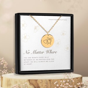Collier relation interurbaine, Cadeau interurbain, Interurbain, Cadeaux interurbain, Cadeau de déménagement, Cadeau de départ, pour elle