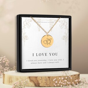Ik hou van je-ketting, liefdesketting, aan mijn soulmate-ketting, gouden hartketting, aan mijn soulmate, jubileumketting, romantische sieraden