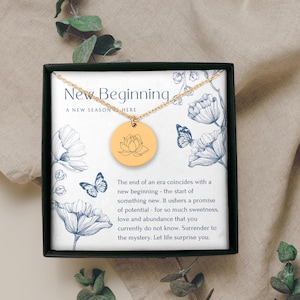 Collana Nuovi Inizi, Gioiello Regalo di Incoraggiamento, Regalo Nuovi Inizi, Gioiello Potenziante, Regalo per il Divorzio, Pacchetto di Assistenza per la Rottura della Coppia,