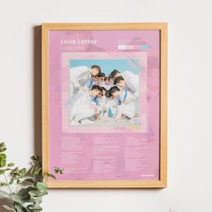 SEVENTEEN Love Letter - PORTADA DEL ÁLBUM con letra, póster de K-Pop / Descarga instantánea