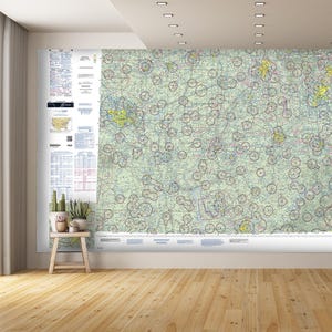 St Louis VFR Aviation Aeronautical Chart for Pilots Wall Mural