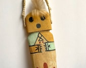 Hopi Kachina Doll Katsina Hand Carved Native American Cradle Crib Toy Collectible Wood Wooden Indian Southwestern US West Decor Wall Hanging