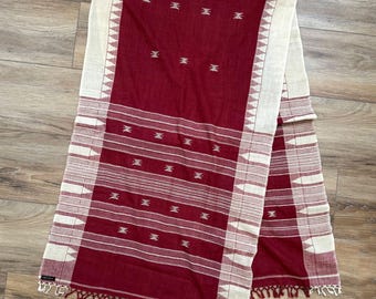 Silk and Cotton Table Cloth Runner Textile Natural Dyed Wall Hanging Throw Like New Mimbres