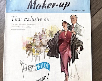RARE Vintage British Fabric Trade Magazine The Maker-Up December 1957 Fashion Sewing
