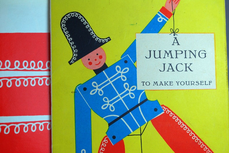 Vintage Jumping Jack Toy Paper Doll Unused DIY Ravensburg German Puppet Soldier Marionette Ephemera Collectible Otto Maier Verlag image 7