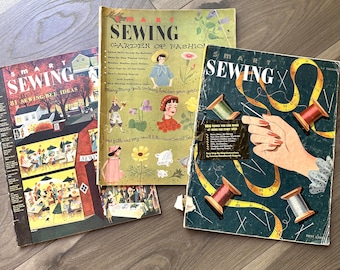 RARE 3 Vintage Smart Sewing Magazines Including First Editionn 1940s 1950s