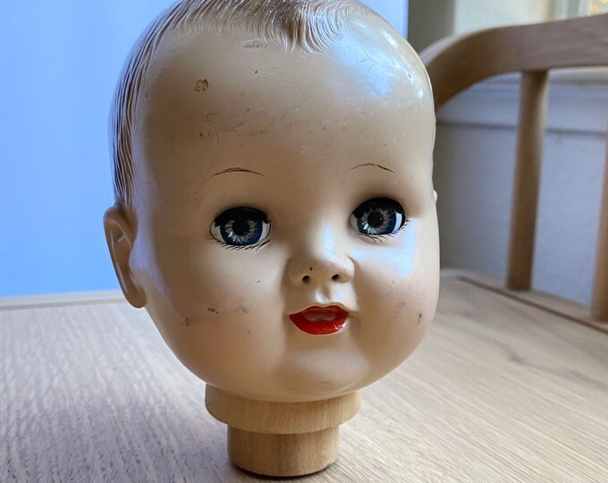 Vintage Baby Doll Head Sleeping Eyes Blinking Composition Etsy