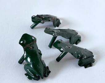 4 Vintage Carnival Game Frogs Collectible Shooting Gallery Circus Novelty Assemblage Skee Ball Ring Toss