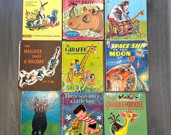 Lot of 9 Vintage Children's Picture Books, Hardback 1950s-1970s