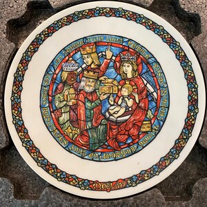 Vintage Henri d’Arceau -Limoges Porcelain - Noel Vitrail - 1979 Christmas Plate