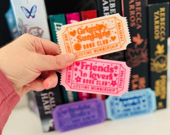 Book Club Ticket Shelf Sitter: Custom Bookish Tropes Gift