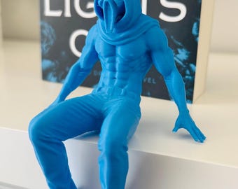Ghostface Inspired Book Boyfriend Figure, Lights Out Smut Romance, 3D Printed Decor