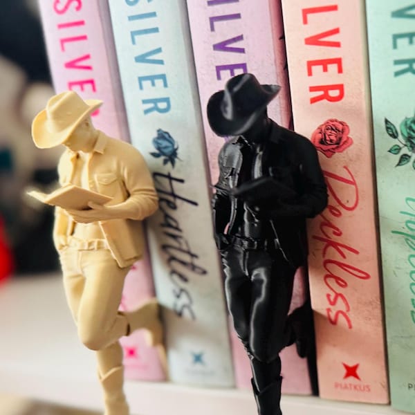 Cowboy Romance Reader Shelf Sitter 3D Printed Bookshelf Decor Elsie Silver Flawless Inspired Chestnut Springs