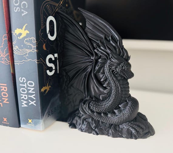 Segnalibro 3D Drago "Fourth Wing", Decorazione Artigianale Per Libreria In Nero E Oro, Accessorio Per Appassionati Di Fantasy, Regalo Perfetto Per Amici/Familiari Amanti Della Lettura