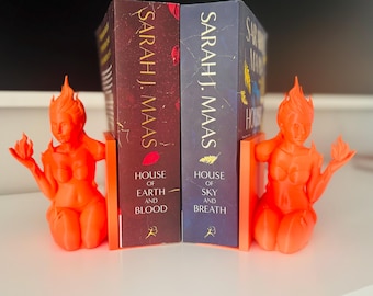 Lehabah Fire Sprite Bookends: Crescent City Fantasy Decor
