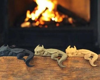 Sleeping Baby Dragon Shelf Sitter: Fourth Wing Inspired Book Decor