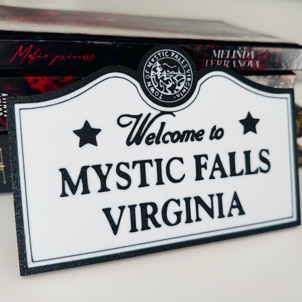 Mystic Falls Library Sign: The Vampire Diaries Inspired TVD 3D Print